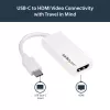 StarTech.com USB-C uz HDMI adapteris ar 4K 30Hz - Balts, USB Type-C, HDMI izeja, 3840 x 2160 pikseļi