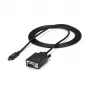 StarTech.com 6 pēdu/2 m USB C uz VGA kabelis - 1920x1200/1080p USB Type C uz VGA video aktīvais adaptera kabelis - Thunderbolt 3 saderīgs - Klēpjdators uz VGA monitoru/projektoru - DP Alt Mode HBR2