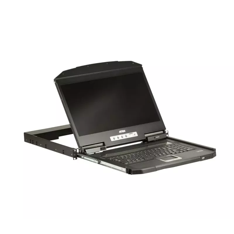 ATEN 1U īsa dziļuma USB VGA vienas sliedes LCD konsole