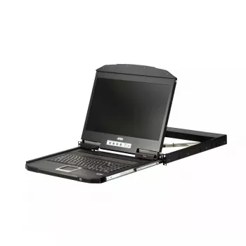 ATEN 1U īsa dziļuma USB VGA vienas sliedes LCD konsole