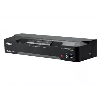 ATEN 2-portu 4K DisplayPort divu displeju minimatricas bezrobežu KVM slēdzis