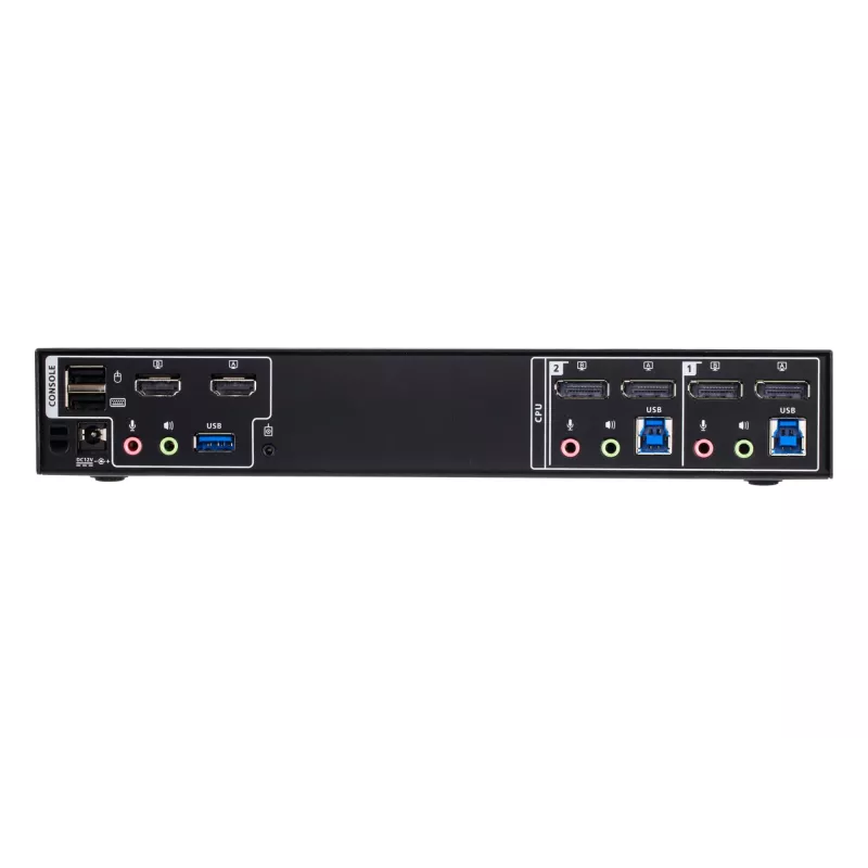 ATEN 2-portu 4K DisplayPort divu displeju minimatricas bezrobežu KVM slēdzis