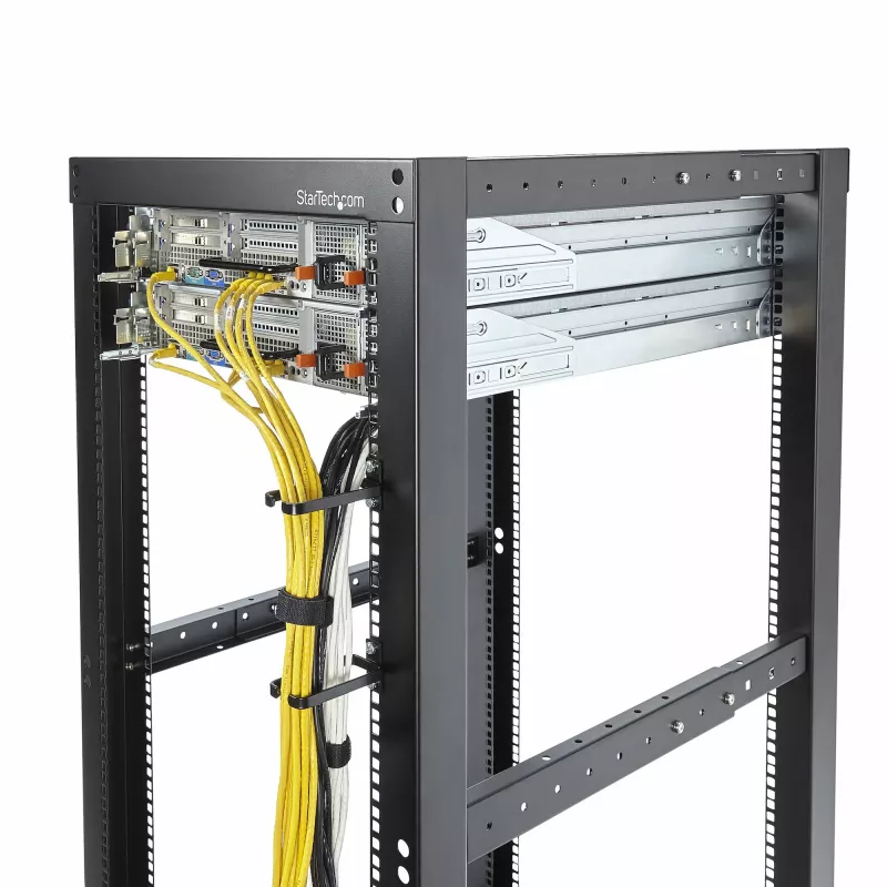 StarTech.com 5 iepakojumā 1U vertikālie kabeļu pārvaldības D-gredzena āķi, kabeļu pārvaldnieks 19 collu serveru statīviem/skapjiem, tīkla statīvu vadu organizētāji, kabeļu vadīklas gredzeni