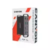Dokstacija CANYON CNS-HDS95ST — USB-C (USB 3.2 Gen 2) dokstacija ar 2× HDMI, 2× USB 3.2 Gen1, 2× USB 2.0, Gigabit Ethernet, 100W, alumīnijs, melna