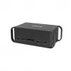 Dokstacija CANYON CNS-HDS95ST — USB-C (USB 3.2 Gen 2) dokstacija ar 2× HDMI, 2× USB 3.2 Gen1, 2× USB 2.0, Gigabit Ethernet, 100W, alumīnijs, melna