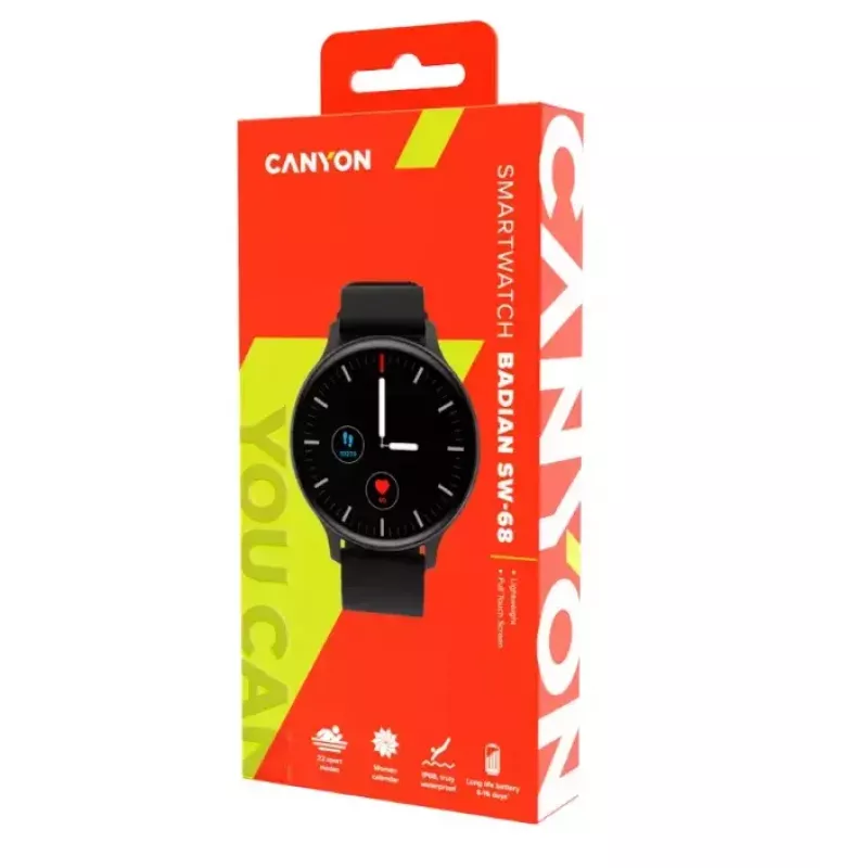 Canyon CNS-SW68BB Melns viedpulkstenis
