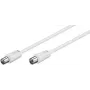 Microconnect COAX025W koaksiālais kabelis 2,5 m balts