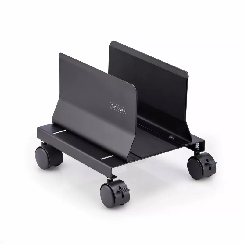StarTech.com Datora torņa ratiņi, Ritošs mobilais CPU turētājs uz riteņiem (ritentiņi), Maksimālā slodze 46,3 mārciņas / 21 kg, Regulējams datora korpusa stiprinājums, Galddatora grīdas statīvs, Tērauda pārvietošanas platforma