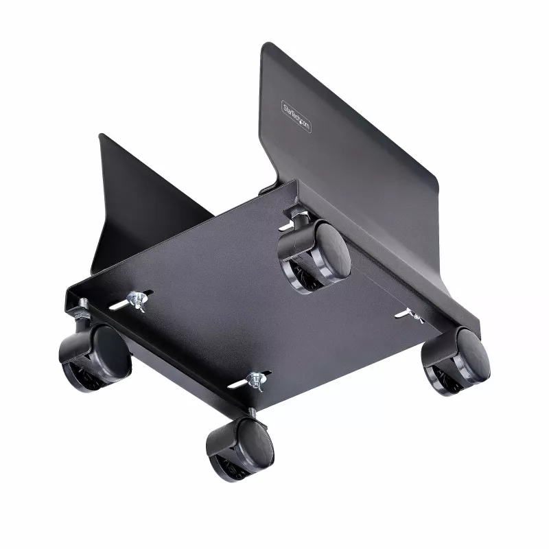 StarTech.com Datora torņa ratiņi, Ritošs mobilais CPU turētājs uz riteņiem (ritentiņi), Maksimālā slodze 46,3 mārciņas / 21 kg, Regulējams datora korpusa stiprinājums, Galddatora grīdas statīvs, Tērauda pārvietošanas platforma