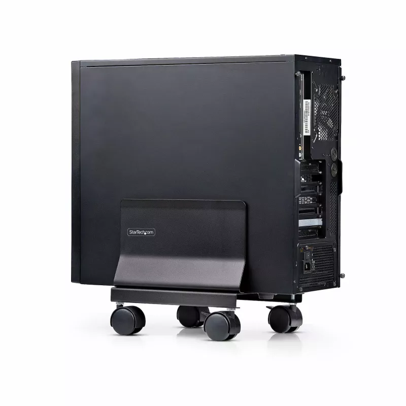 StarTech.com Datora torņa ratiņi, Ritošs mobilais CPU turētājs uz riteņiem (ritentiņi), Maksimālā slodze 46,3 mārciņas / 21 kg, Regulējams datora korpusa stiprinājums, Galddatora grīdas statīvs, Tērauda pārvietošanas platforma