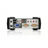 ATEN 2 portu USB/PS2 VGA KVM slēdzis ar audio un USB 2.0 centrmezglu (iekļauti KVM kabeļi)