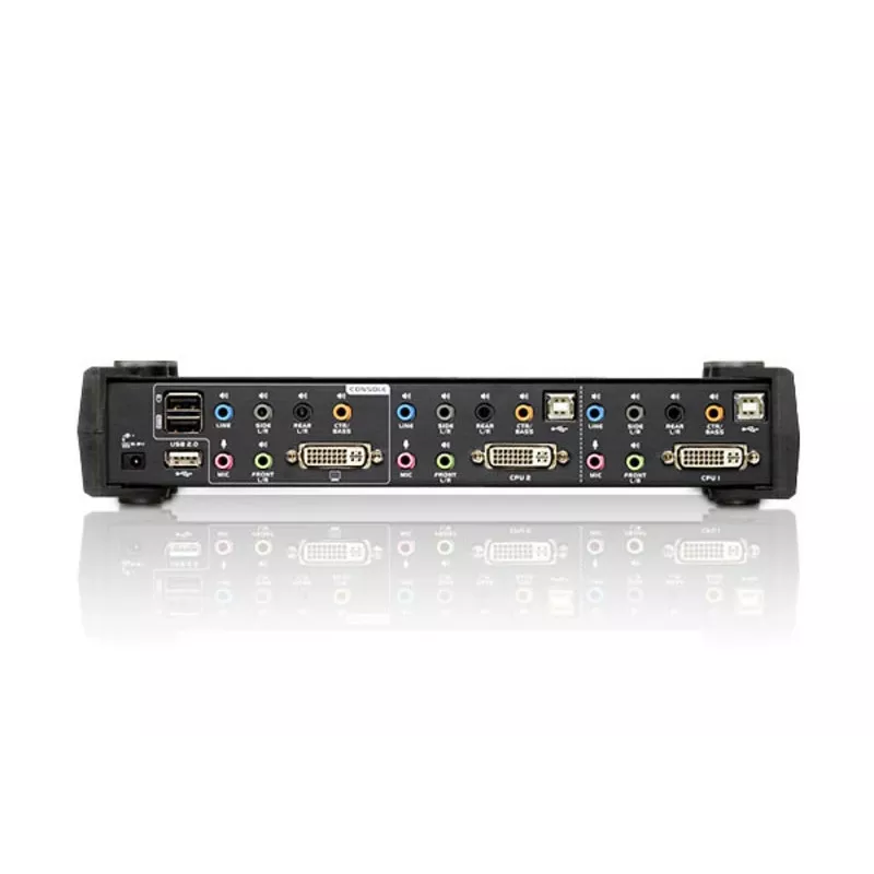 ATEN 2-Port USB DVI Dual Link KVM Switch with Audio & USB 2.0 Hub (KVM cables included)