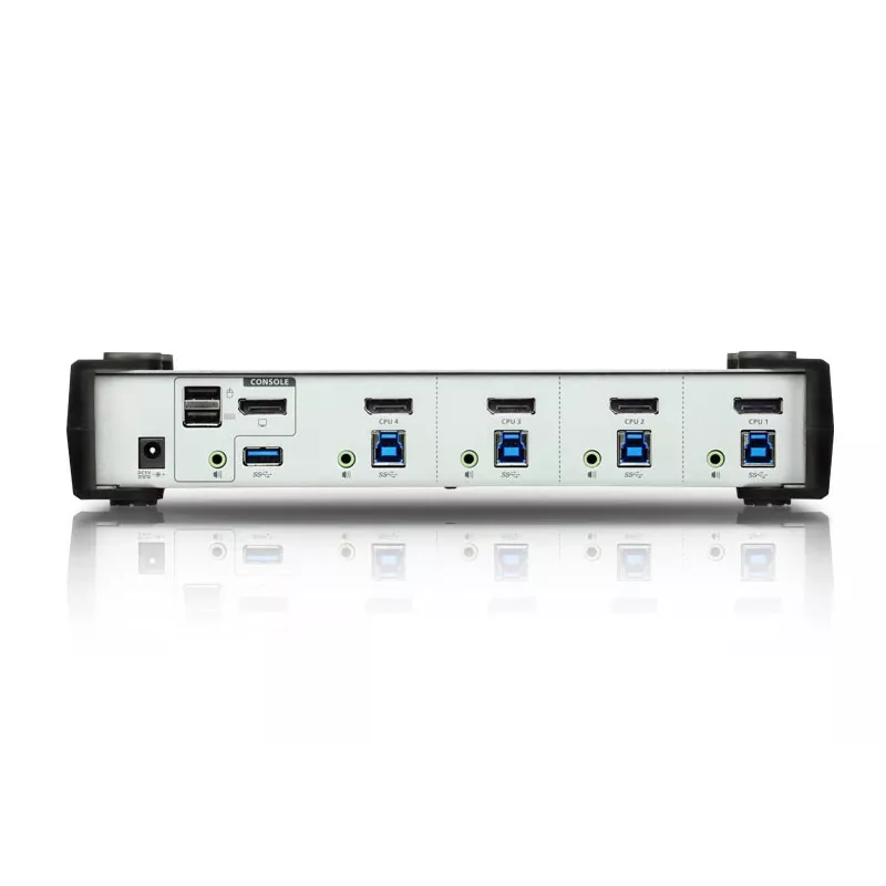 ATEN 4 pieslēgvietu USB 3.1 Gen 1 DisplayPort 1.1 KVMP™ slēdzis ar skaļruni (iekļauti KVM kabeļi)