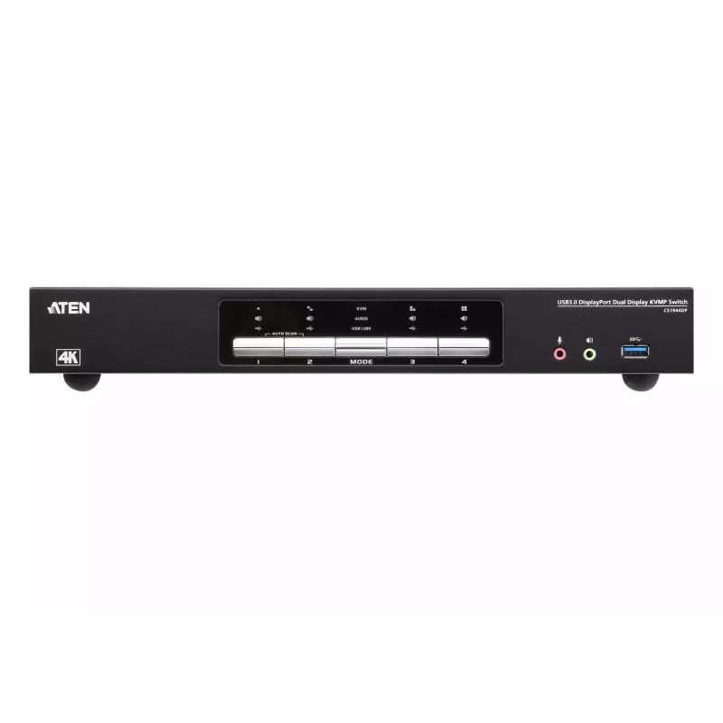 KVMP slēdzis ATEN 4P USB3.0 DisplayPORT divu skatu
