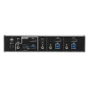 ATEN 3 pieslēgvietu USB-C DisplayPort Hybrid KVMP™ slēdzis, 4096 x 2160 pikseļi, 4K Ultra HD, 5,78 W, melns