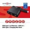 CLUB3D USB Type-C uz Ethernet + USB 3.0 + USB Type-C uzlādes mini dokstacija