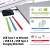 CLUB3D USB Type-C uz Ethernet + USB 3.0 + USB Type-C uzlādes mini dokstacija