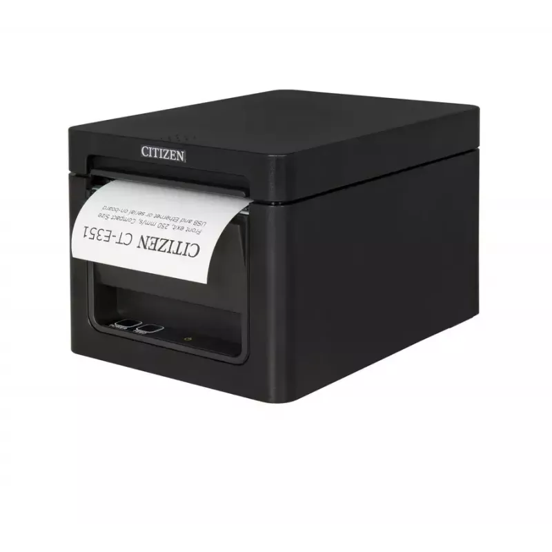 POS printeris Citizen CT-E351 — Tiešā termiskā druka, 203 x 203 DPI, 58/80 mm, Vadu (seriālais, USB), 250 mm/s, melns