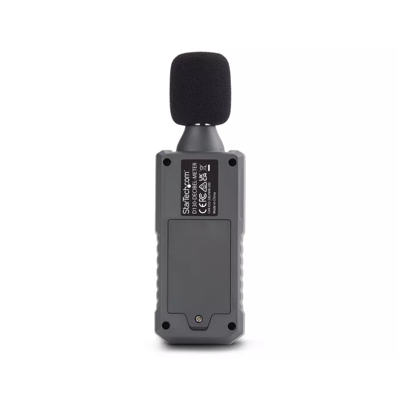 StarTech.com rokas digitālais skaņas mērītājs ar lielu LCD, trokšņa/decibelu līmeņa nolasītājs serveru telpai/birojam, audio monitors, 30-130dBA diapazons, precīzi Min/Max rādījumi