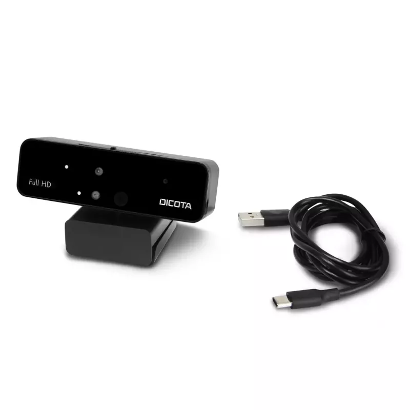 DICOTA D31892 tīmekļa kamera 1902 x 1080 pikseļi USB Melns