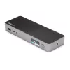StarTech.com Universāla klēpjdatoru dokstacija, hibrīda USB-C un USB-A doks, divi 4K DP un HDMI, 60W PD, Mac / Windows / Chrome OS, 4x USB 5Gbps centrmezgls, GbE