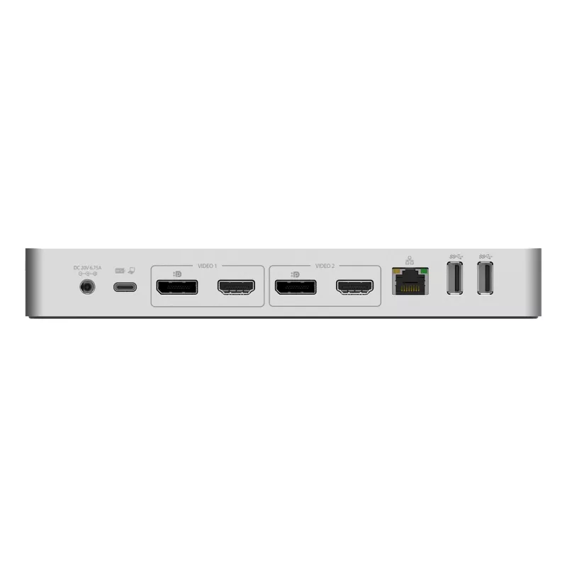 StarTech.com Universāla klēpjdatoru dokstacija, hibrīda USB-C un USB-A doks, divi 4K DP un HDMI, 60W PD, Mac / Windows / Chrome OS, 4x USB 5Gbps centrmezgls, GbE