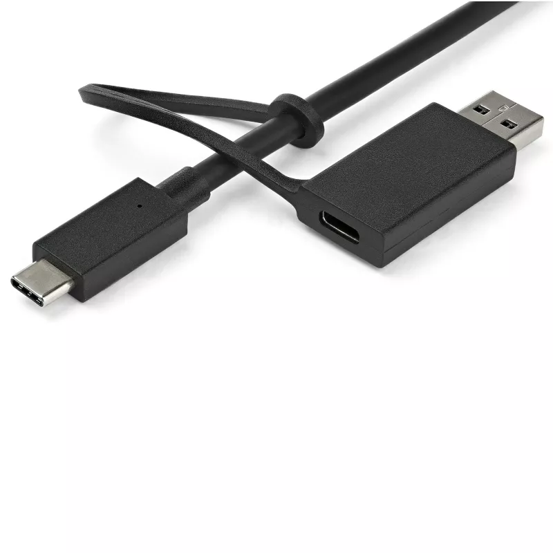 StarTech.com Universāla klēpjdatoru dokstacija, hibrīda USB-C un USB-A doks, divi 4K DP un HDMI, 60W PD, Mac / Windows / Chrome OS, 4x USB 5Gbps centrmezgls, GbE