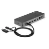 StarTech.com Universāla klēpjdatoru dokstacija, hibrīda USB-C un USB-A doks, divi 4K DP un HDMI, 60W PD, Mac / Windows / Chrome OS, 4x USB 5Gbps centrmezgls, GbE