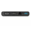 StarTech.com USB C daudzportu adapteris ar HDMI, VGA, Gigabit Ethernet un USB 3.0 – USB C uz 4K HDMI vai 1080p VGA displeja mini dokstacijas centrmezgls – USB Type-C ceļojumu dokstacija USB-C klēpjdatoriem