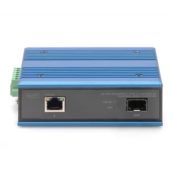 Digitus Media Converter 10/100/1000Base-TX PoE to 1000Base-FX 1000 Mbit/s