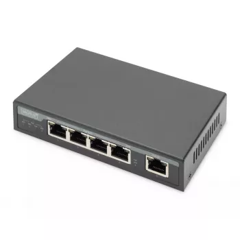Digitus 4 portu Gigabit 4PPoE paplašinātājs 802.3at 60W melns