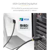 StarTech.com 1m DisplayPort 2.1 kabelis, VESA sertificēts DP80 DisplayPort kabelis ar UHBR20/HDR/DSC 1.2a/HDCP 2.2, 16K/8K 60Hz, 4K 240Hz, 80Gbps, DP 2.1 kabelis, UHD monitora vads, M/M