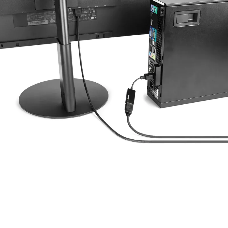 StarTech.com DisplayPort uz HDMI adapteris - 4K 60Hz aktīvs DP 1.4 uz HDMI 2.0 video pārveidotājs - DP uz HDMI monitora/TV/displeja kabeļa adaptera dongle - fiksējošs DP savienotājs