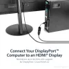 StarTech.com DisplayPort uz HDMI adapteris - 4K 60Hz aktīvs DP 1.4 uz HDMI 2.0 video pārveidotājs - DP uz HDMI monitora/TV/displeja kabeļa adaptera dongle - fiksējošs DP savienotājs