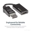 StarTech.com DisplayPort uz HDMI adapteris - 4K 60Hz aktīvs DP 1.4 uz HDMI 2.0 video pārveidotājs - DP uz HDMI monitora/TV/displeja kabeļa adaptera dongle - fiksējošs DP savienotājs