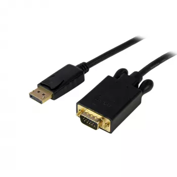 StarTech.com 10 pēdu (3 m) DisplayPort uz VGA kabelis - aktīvs DisplayPort uz VGA adaptera kabelis - 1080p video - DP uz VGA monitora kabelis - DP 1.2 uz VGA pārveidotājs - fiksējošs DP savienotājs