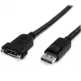 StarTech.com 3 pēdu (1 m) paneļa montāžas DisplayPort kabelis - 4K x 2K - DisplayPort 1.2 pagarinātāja kabelis vīrišķais pret sievišķo - DP video pagarinātāja vads ar paneļa montāžas DP savienotāju - DP monitora kabelis