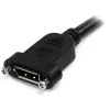StarTech.com 3 pēdu (1 m) paneļa montāžas DisplayPort kabelis - 4K x 2K - DisplayPort 1.2 pagarinātāja kabelis vīrišķais pret sievišķo - DP video pagarinātāja vads ar paneļa montāžas DP savienotāju - DP monitora kabelis