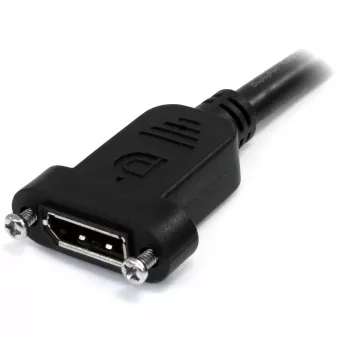 StarTech.com 3 pēdu (1 m) paneļa montāžas DisplayPort kabelis - 4K x 2K - DisplayPort 1.2 pagarinātāja kabelis vīrišķais pret sievišķo - DP video pagarinātāja vads ar paneļa montāžas DP savienotāju - DP monitora kabelis