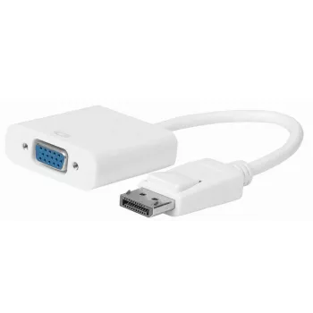 Microconnect DPVGA15CMW video kabeļa adapteris 0,15 m VGA (D-Sub) DisplayPort Balts