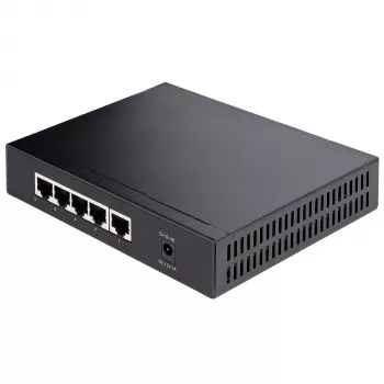 StarTech.com Nepārvaldīts 2.5G slēdzis – 5 portu gigabitu slēdzis – 2.5GBASE-T nepārvaldīts Ethernet slēdzis – Ethernet sadalītājs – DIN sliedes vai sienas stiprinājums – Multi-Gigabit – Auto-MDIX – 9K Jumbo