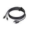 StarTech.com 1,8 m (6 pēdas) DisplayPort un USB 5 Gbps KVM kabelis, 4K 60 Hz, universāli saderīgs DP 1.2/USB 3.0 kombinētais kabelis KVM slēdžiem