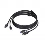 StarTech.com 1,8 m (6 pēdas) DisplayPort un USB 5 Gbps KVM kabelis, 4K 60 Hz, universāli saderīgs DP 1.2/USB 3.0 kombinētais kabelis KVM slēdžiem