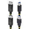 StarTech.com 1,8 m (6 pēdas) DisplayPort un USB 5 Gbps KVM kabelis, 4K 60 Hz, universāli saderīgs DP 1.2/USB 3.0 kombinētais kabelis KVM slēdžiem