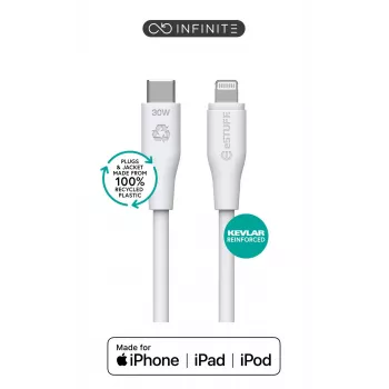 Lightning kabelis eSTUFF ES602370 3m USB C 2.4A 5V