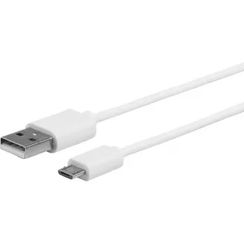 eSTUFF ES603007 USB kabelis USB 2.0 1 m USB A Micro-USB B Balts