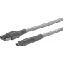 eSTUFF ES605151 USB kabelis USB 3.2 Gen 1 (3.1 Gen 1) 1 m USB C USB A pelēks