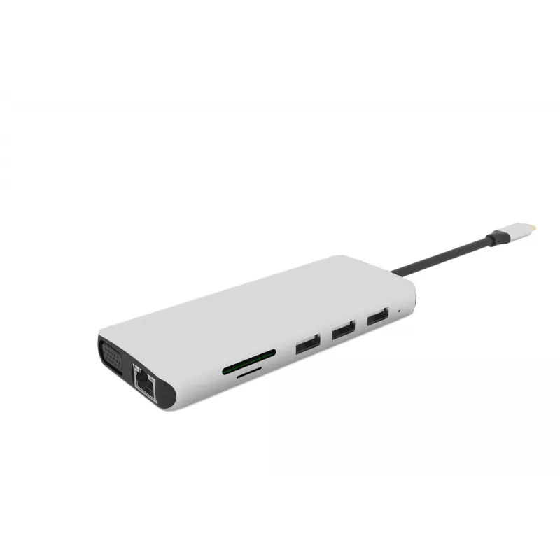 eSTUFF ES623009 saskarnes centrmezgls USB 3.2 Gen 1 (3.1 Gen 1) Type-C 5000 Mbit/s Pelēks