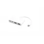 USB centrmezgls eSTUFF USB-C uz 2 x USB 3.0 un 2 x USB-C 3.1, 10000 Mbit/s, balts