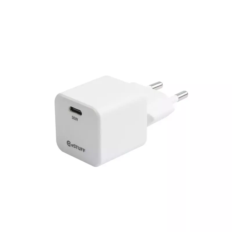 eSTUFF ES637027 mobilās ierīces lādētājs Viedtālrunis Balts Maiņstrāva Ātrā uzlāde Iekštelpām